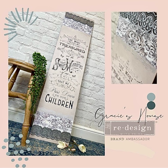 Redesign with Prima Decor Transfer ~ FAMILY HEIRLOOM (Retired design) 24” x 29” - Picture 2 of 3